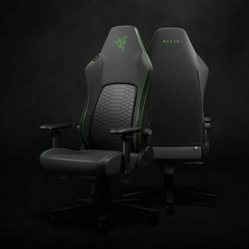 Razer Iskur V2 Black Green Gaming Chair with Lumbar Support